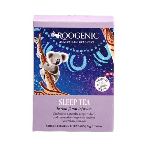 ROOGENIC AUSTRALIAN WELLNESS SLEEP TEA NATURAL BERRY INFUSION X 8 TEABAGS
