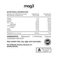 Switch Nutrition Mag3 100% Magnesium L-Threonate 90 capsules