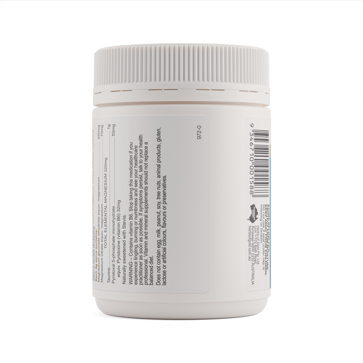 Herbs of Gold Magnesium Powder High Strength Pineapple Oral Powder 150g