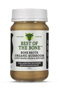 Best of the Bone Bone Broth Beef Concentrate Healing Mushrooms Organic Lion's Mane Reishi Shiitake 390g