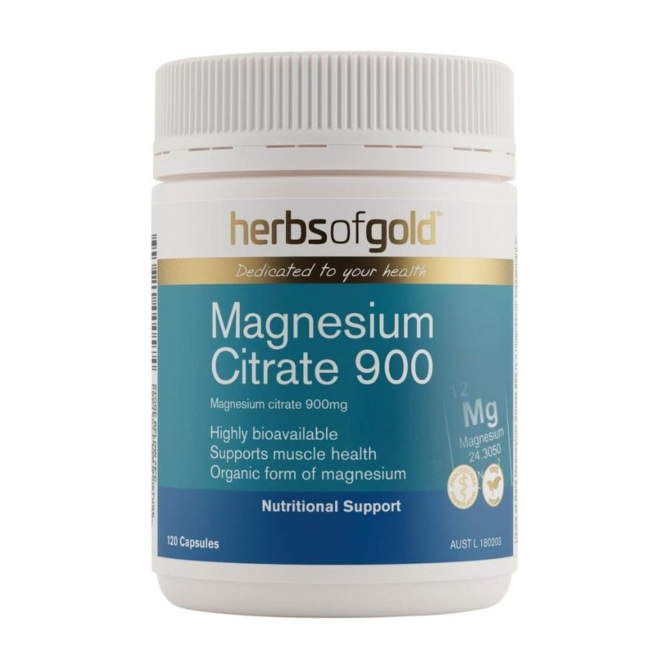 Herbs of Gold Magnesium Citrate 900 120vc