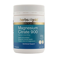 Herbs of Gold Magnesium Citrate 900 120vc