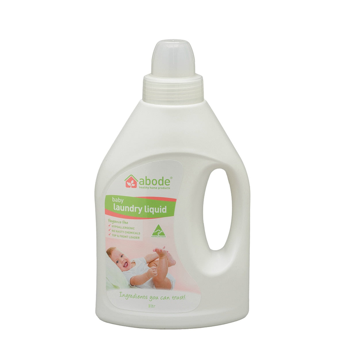 ABODE Laundry Liquid (Front & Top Loader) Baby (Fragrance Free) 1L