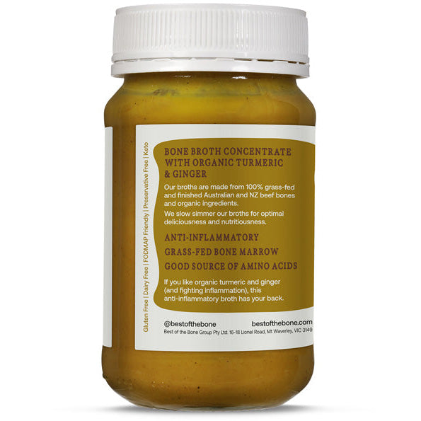 Best of the Bone: Bone Broth Beef Concentrate Organic Turmeric, Ginger & Black Pepper 390g