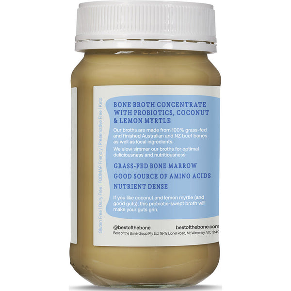 Best of the Bone: Bone Broth Beef Concentrate Probiotic Bio-Fermented Coconut Lemon Myrtle Turmeric Papaya Leaf 390g