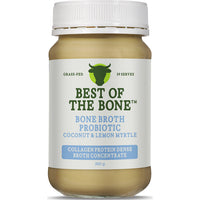 Best of the Bone: Bone Broth Beef Concentrate Probiotic Bio-Fermented Coconut Lemon Myrtle Turmeric Papaya Leaf 390g