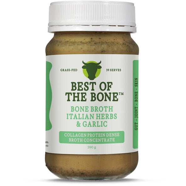Best of the Bone: Bone Broth Beef Concentrate Organic Italian Herbs & Garlic 390g