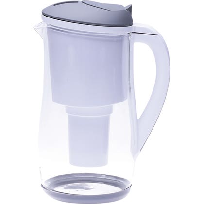 Gentoo Glass Water Filter Jug Grey & White 1.5L