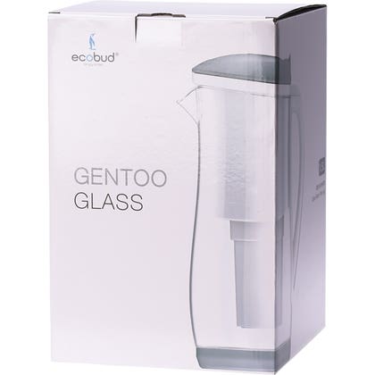 Gentoo Glass Water Filter Jug Grey & White 1.5L