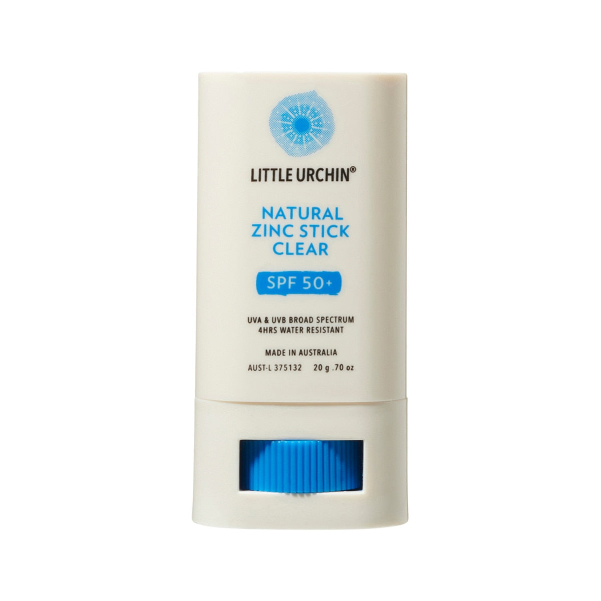 LITTLE URCHIN Natural Sunscreen Zinc Stick Clear SPF 50+ 20g