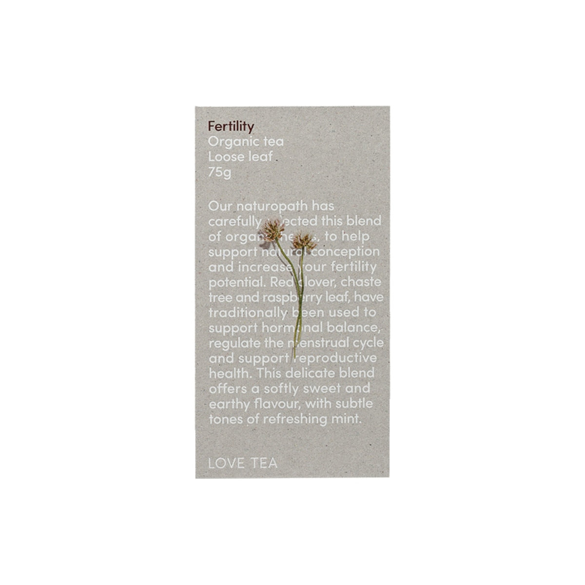 LOVE TEA Organic Fertility Tea Loose Leaf 75g