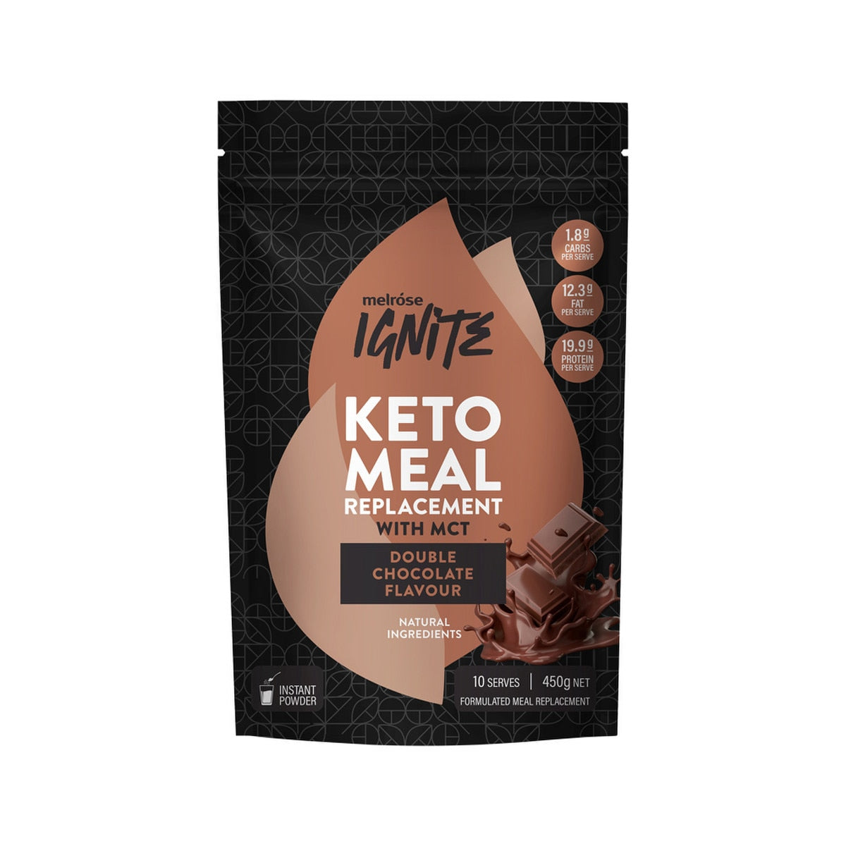 MELROSE Ignite Keto Meal Replacement Double Chocolate 450g