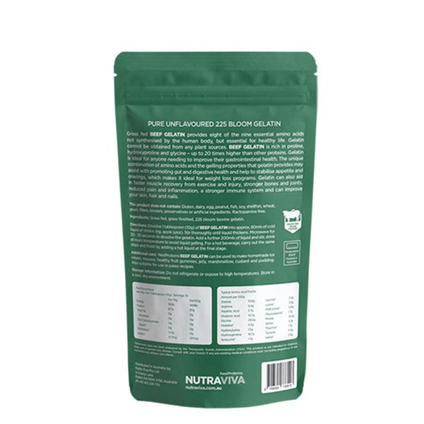 NUTRAVIVA BEEF GELATIN 100G