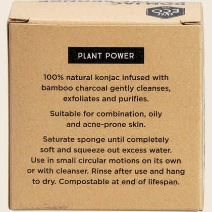 EVER ECO Konjac Facial Sponge Charcoal