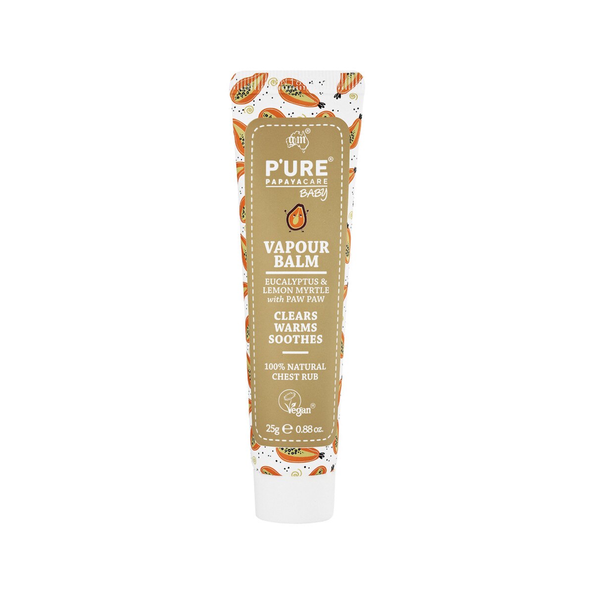 P'URE PAPAYACARE BABY Vapour Balm (Eucalyptus & Lemon Myrtle with Paw Paw) 25g