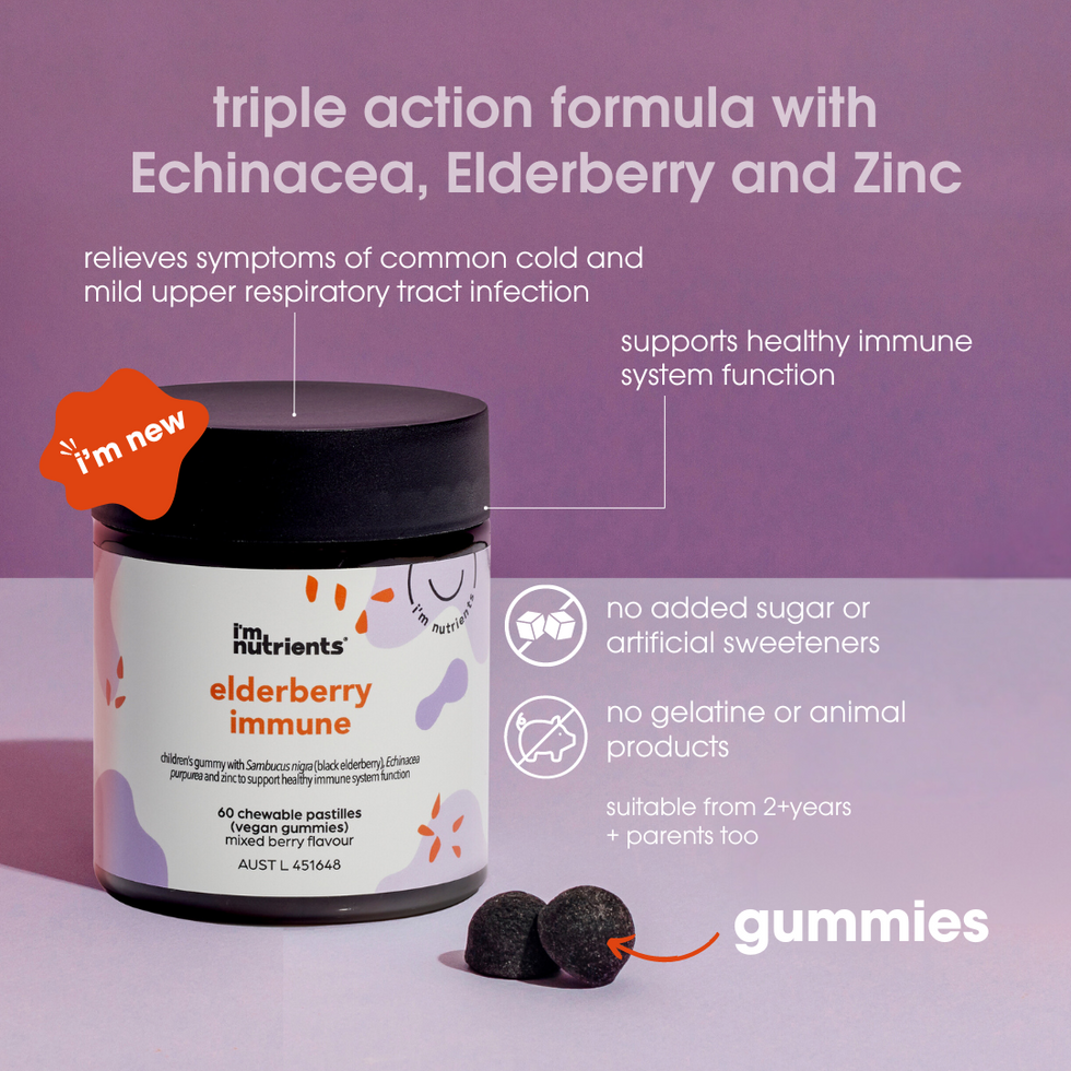 IM NUTRIENTS ELDERBERRY IMMUNE CHEWABLE PASTILLES MIXED BERRY 60 GUMMIES