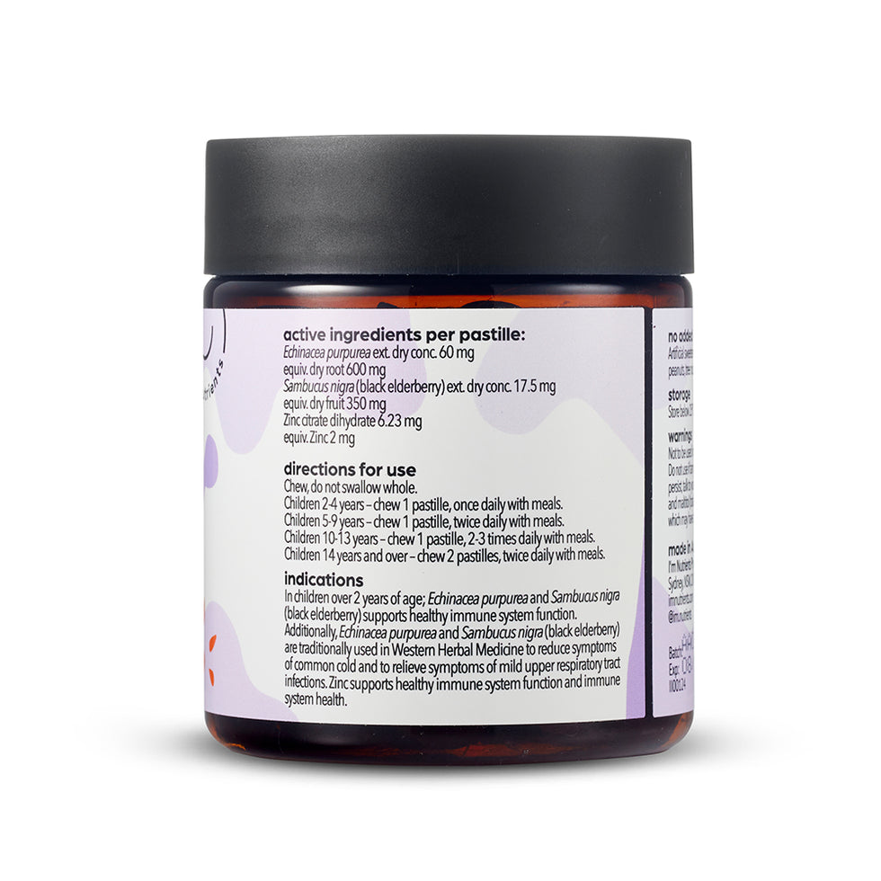 IM NUTRIENTS ELDERBERRY IMMUNE CHEWABLE PASTILLES MIXED BERRY 60 GUMMIES
