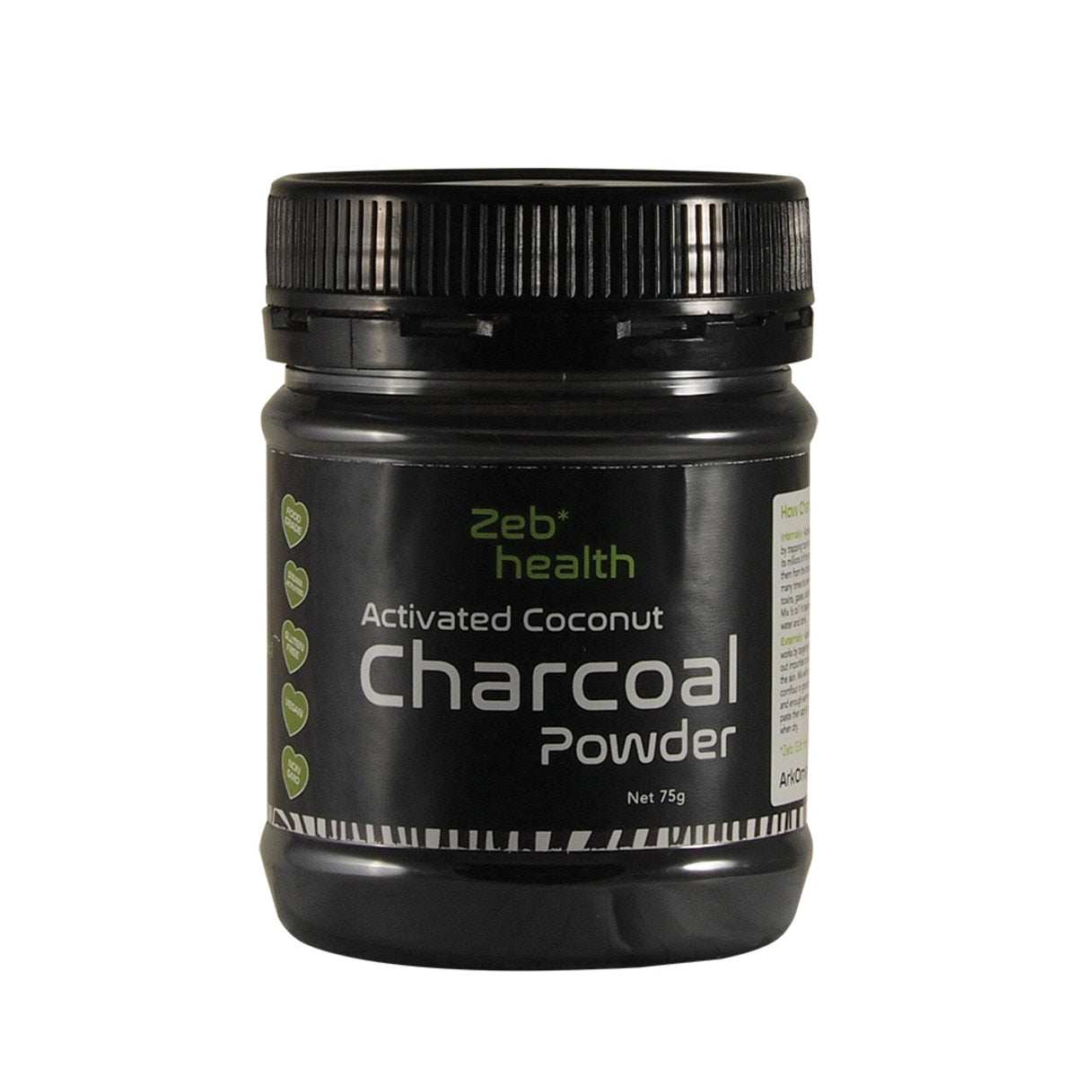 ZEB HEALTH Activated Coconut Charcoal Powder 75g