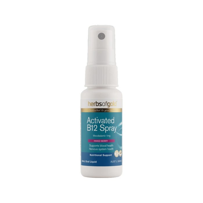 Herbs of Gold Activated B12 Spray Mixed Berry Oral Liquid 50ml